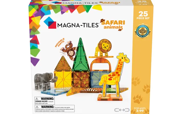 Magna-tiles - Safari Dyr Magnetsæt