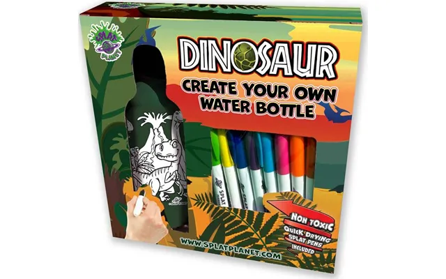 Mal Selv Termo Drikkedunk Sæt Inkl. 8 Tuscher - Dinosaur Grøn