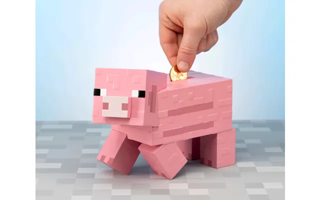 Minecraft Sparegris - Gris