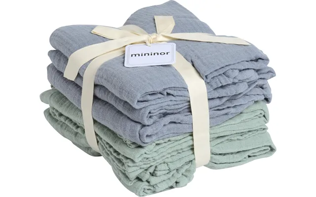 Mininor Global- Økologisk Stofble - Grey Seal Willow Green 6 Stk
