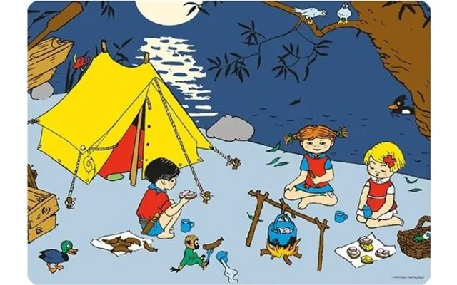 Pippi Langstrømpe - Dækkeserviet Til Børn