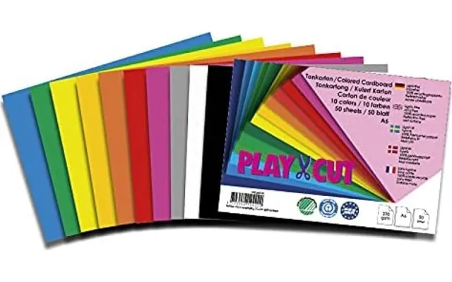 Playcut Karton A6 220 G - 50 Ark Assorterede