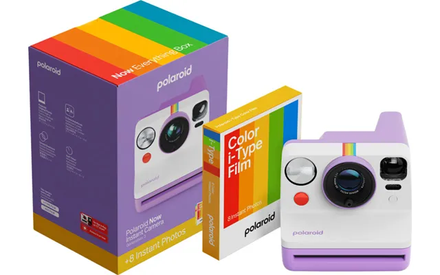 Polaroid - Now Gen 3 Purple Bundle With Color Film 8 Photos