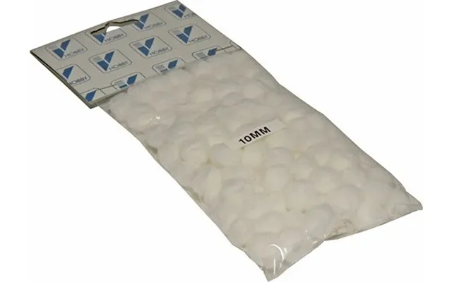Pompon 10mm Ca 100stk Hvid
