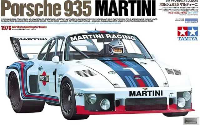 Tamiya - Porsche 935 Martini Modelbil Byggesæt