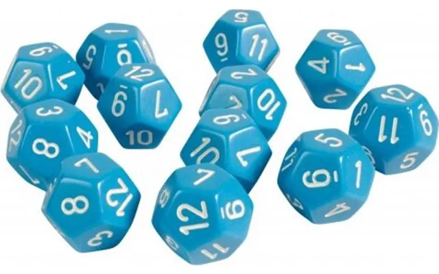 Terning - 12 Sider Med Tal 1 Til 12 12 Stk.