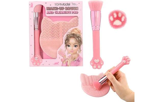 Top Model - Makeup Børste Og Rensepad