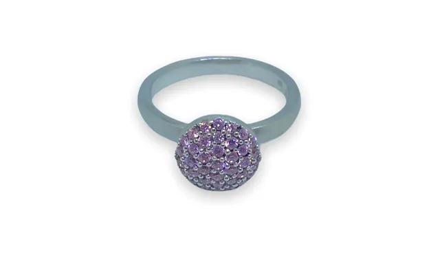 Bybiehl - Sparkle Ring I Sølv Med Lyserøde Zirkonia