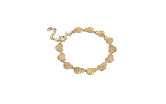 Enamel - Wave Chunky Armbånd I Forgyldt Messing