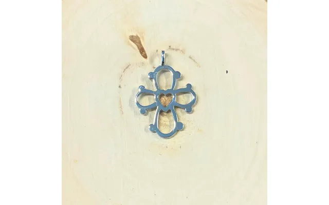 Klaus Gønget - Dagmarkors I Sølv Med Hjerte, 25x21mm