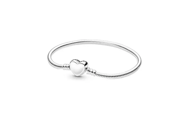 Pandora - Moments Armbånd I Sølv Med Hjertelås Til Gravering