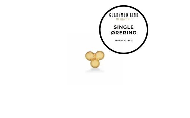 Scrouples - Guldbelagt Tripple Kugle Ørestik, Single