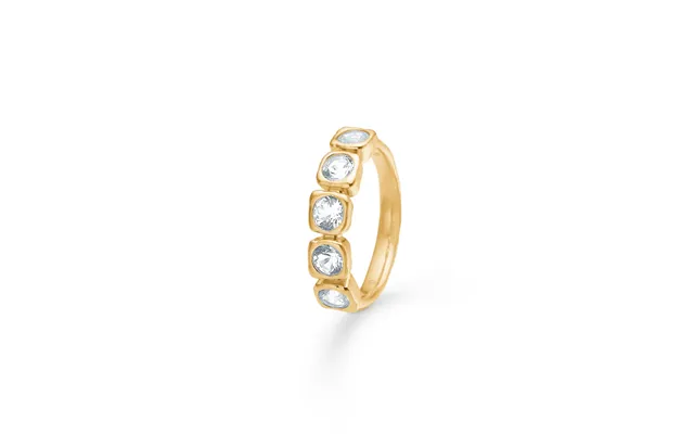 Studio Z - Elera Ring I Forgyldt Sølv Store Zirkonia