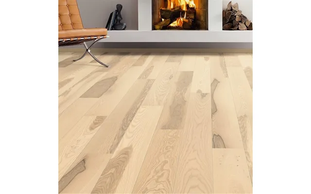 Haro Plank 180 - Ask Rustical, Børstet Hvid Matlak Restparti Haro Restpartier