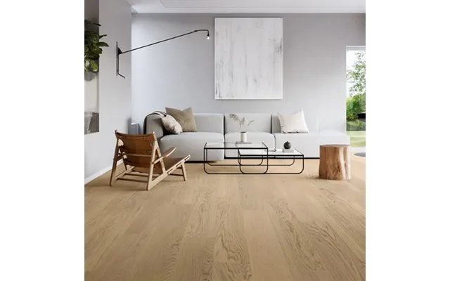 Moland Super Eg Wideplank - Avon Hvid Oak, Børstet Uv Matlak