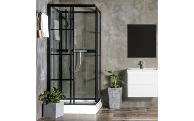 Brusekabine Bathlife Betrakta 90x90 Rak Klart Glas