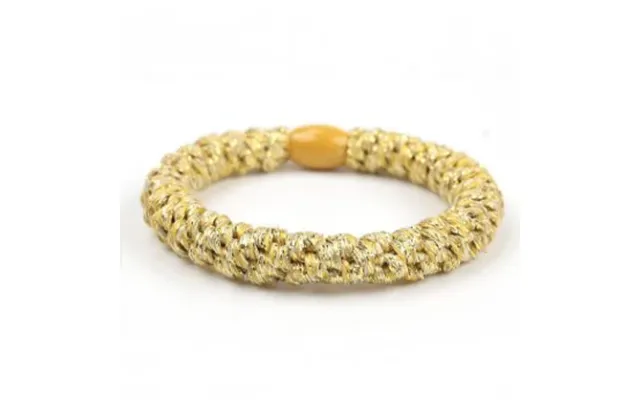 Braided Hairties - Gul-glitter