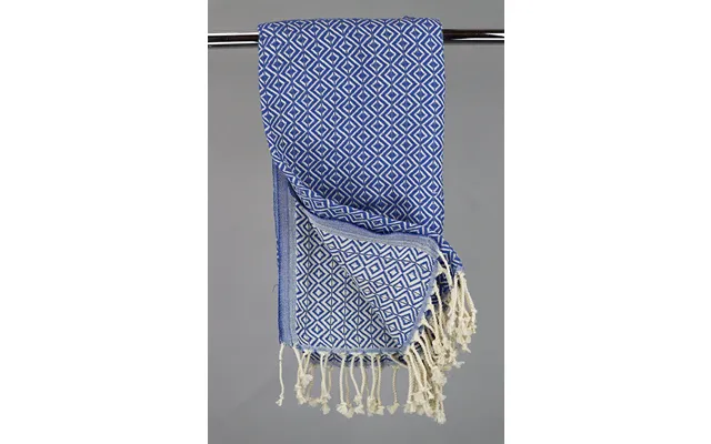 Hamam Double Sided Diamond Blå, Lille Eller Stor - 50 * 100 Cm Gæstehåndklæde