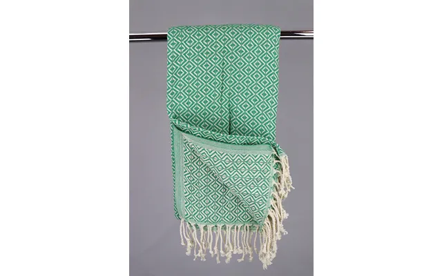 Hamam Double Sided Diamond Grøn, Lille Eller Stor - 50 * 100 Cm Gæstehåndklæde