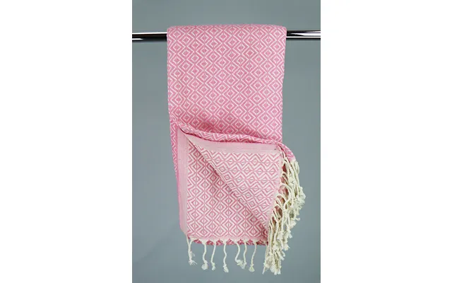Hamam Double Sided Diamond Lys Rød, Lille Eller Stor - 50 * 100 Cm Gæstehåndklæde