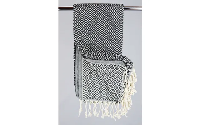 Hamam Double Sided Diamond Sort, Lille Eller Stor - 50 * 100 Cm Gæstehåndklæde