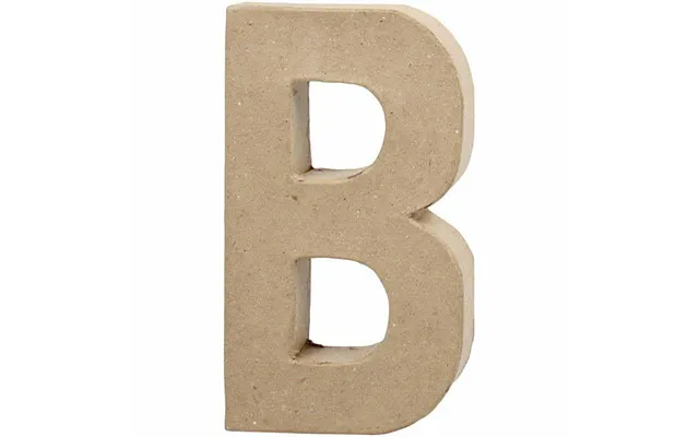 Bogstav B. H 20,5 Cm. 1 Stk. Papmaché