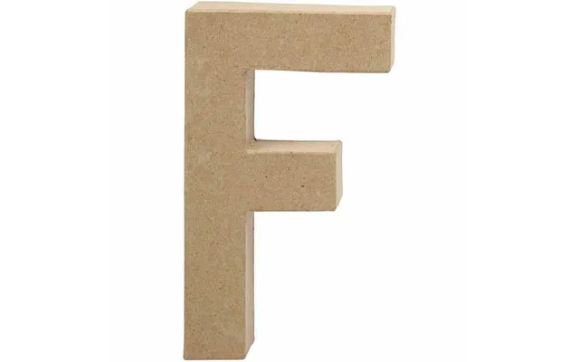 Bogstav F. H 20,5 Cm. 1 Stk. Papmaché
