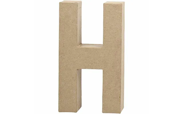Bogstav H. H 20,2 Cm. 1 Stk. Papmaché