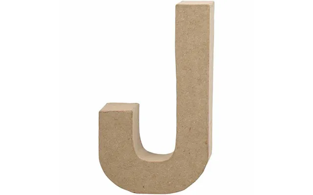 Bogstav J. H 20,5 Cm. 1 Stk. Papmaché