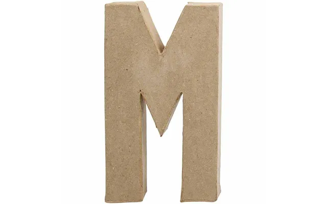 Bogstav M. H 20,5 Cm. 1 Stk. Papmaché