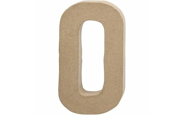 Bogstav O. H 20,4 Cm. 1 Stk. Papmaché