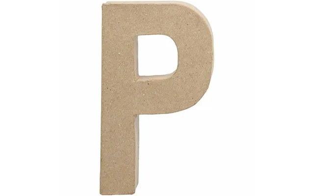Bogstav P. H 20,5 Cm. 1 Stk. Papmaché
