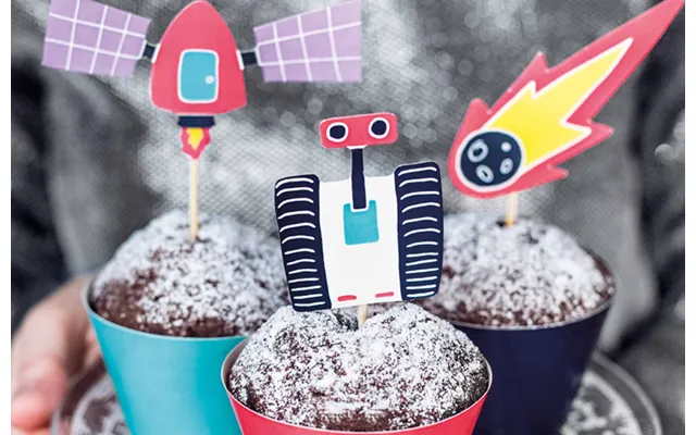 Cupcake Kit Space - 6 Stk