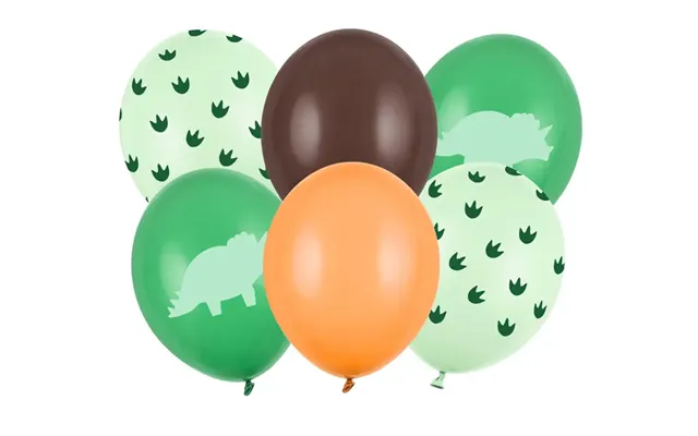Dinosaur Party Balloner. 6 Stk