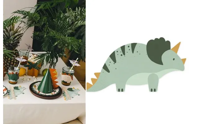 Dinosaur Party Servietter - 12 Stk