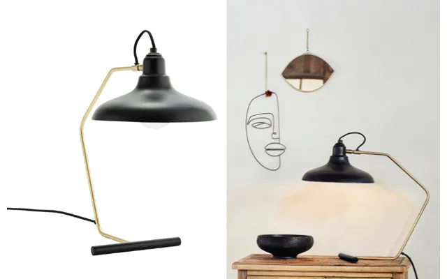 Madam Stoltz Bordlampe. Sort Messing