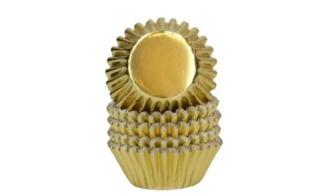 Mini Muffinsforme - Guld Metallic. 160 Stk
