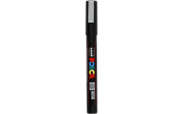 Uni Posca Tusch - Stregtykkelse 0,9-1,3 Mm. Sølv