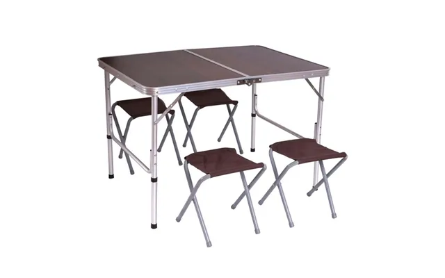 Campingbord - Foldbart Campingbord Med 4 Klapstole