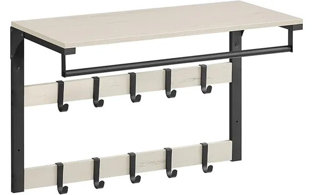 Knagerække Med Bøjlestang Og Hattehylde 65x30 Cm - Hvid