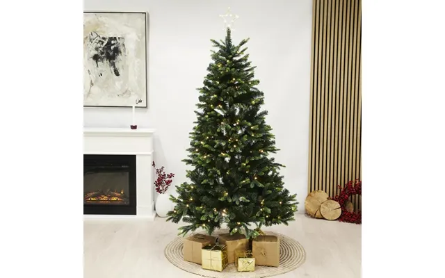 Kunstigt Juletræ Lifa 260 X 170 Cm M Led Og Stjerne - Nordic Winter