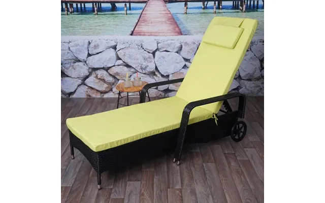 Polyrattan Aluminium Solseng - Sort Luksus Solvogn Og Liggestol