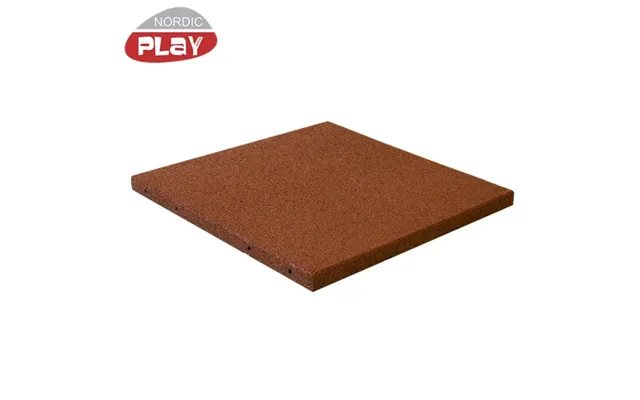 Gummiflise 500 X 500 X 30 Mm Rød Nordic Play Active