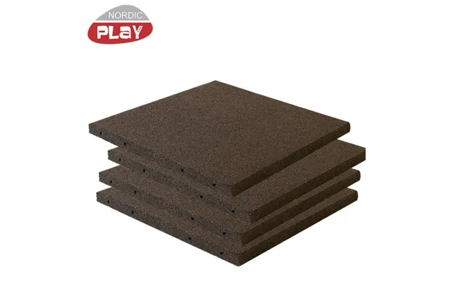 Gummiflise 500 X 500 X 30 Mm Sort Nordic Play Active