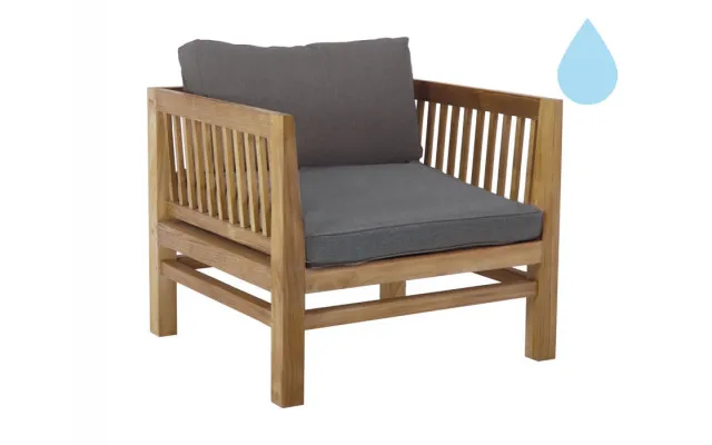 Colorado Teak Dining Sofastol Grå Vandafvisende