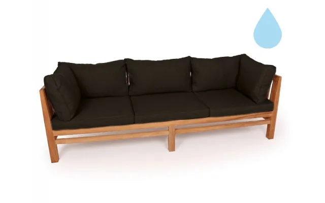 Colorado Teak Sofa 3 Pers. Sort Vandafvisende