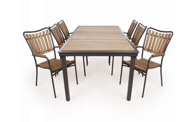 Daneline Eva Teak Havemøbelsæt - 102x219 Cm
