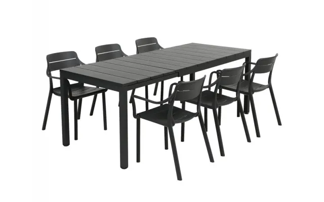 Nardi Rio Cassia Havemøbelsæt 140-210cm - Antracit
