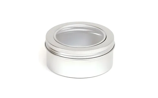 Aluminium Bøtte Til Kosmetik 150 Ml Med Vindue I Låg, Indvendig Lak, Diameter 86 Mm, Højde 38 Mm - Hedenhus