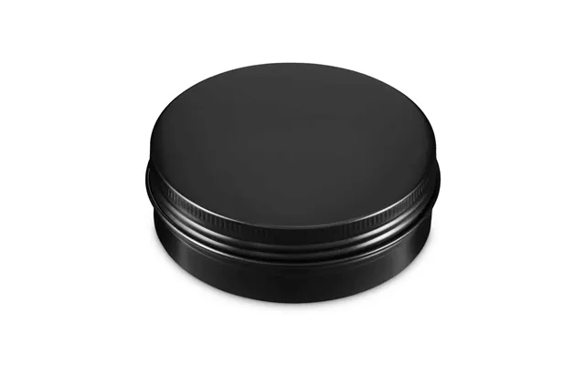 Aluminiumsbøtte 100 Ml Sort - Skumgummipude I Låg, Lakbelagt Inderside, Ø 71 Mm, Højde 36 Mm